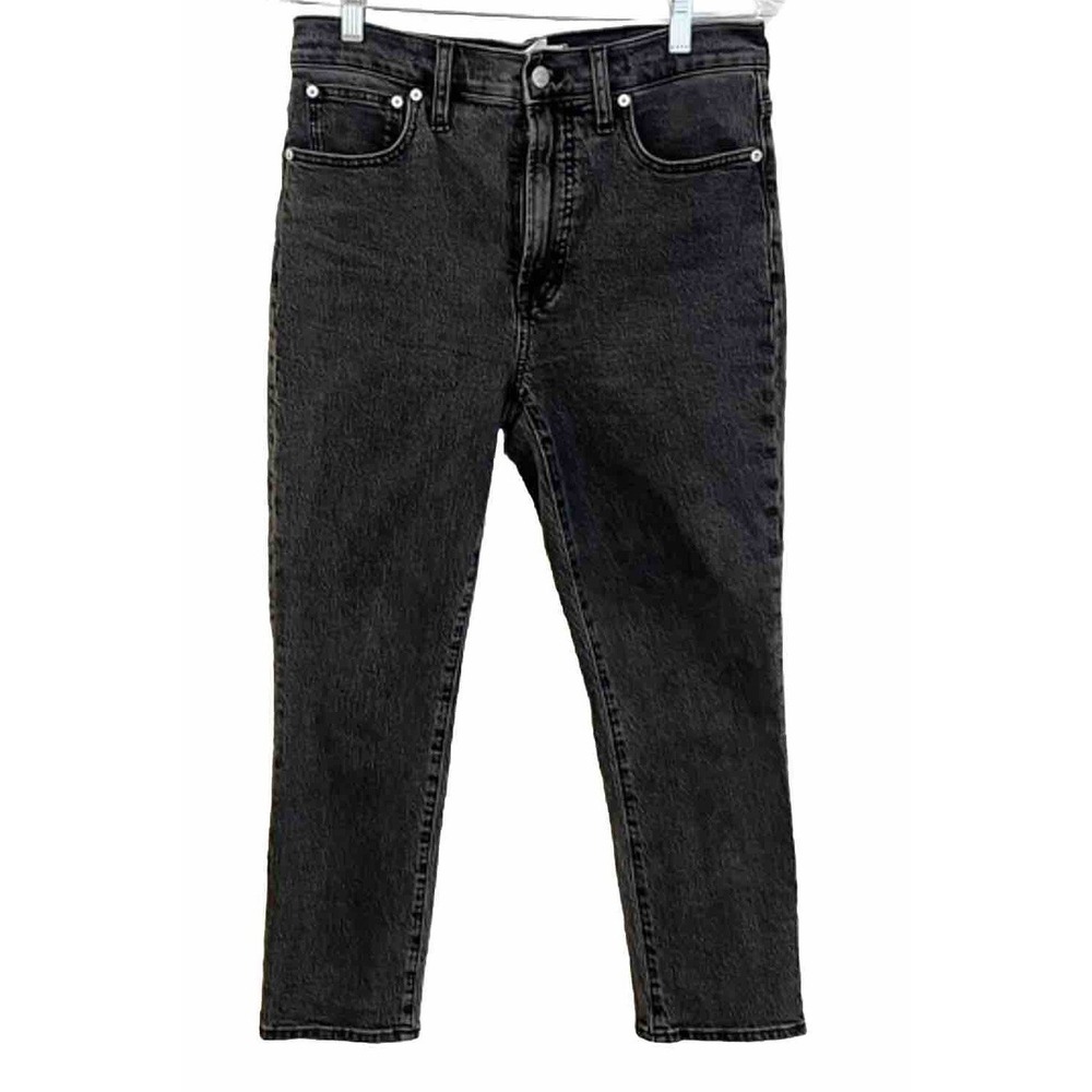 Madewell The Perfect Vintage Jean High Rise Slim Tapered Lunar Wash Black 27P